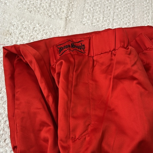 Dogg Supply Poly Red‎ Satin Men's Notched Collar Sleep Set size 3X - Picture 7 of 10